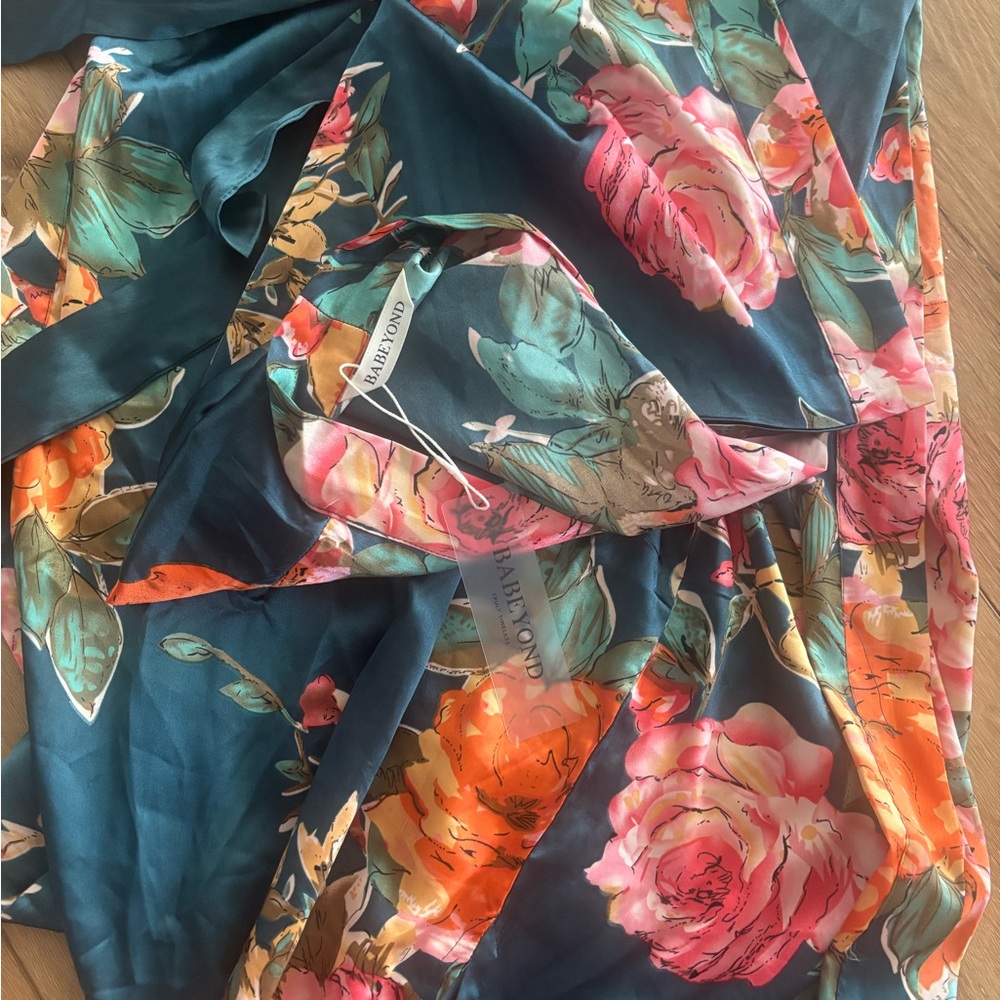 Floral Silky robe